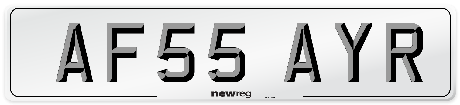 AF55 AYR Number Plate from New Reg